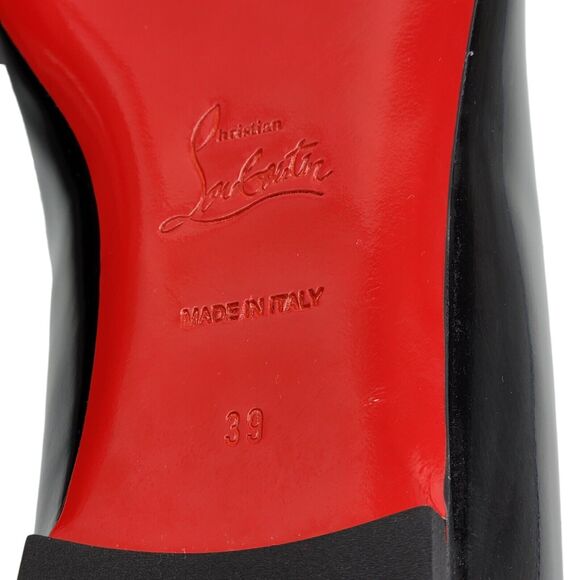 Christian Louboutin Ballalla Patent Leather Ballet Flats Shoes in Black $745 - Picture 9 of 11